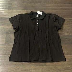 Lady Foot Locker Pique Polo Shirt black new Women’s Size XXL